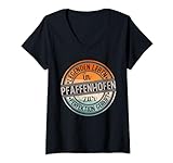 Pfaffenhofen Retro Farben | Legenden Leben in Pfaffenhofen T-Shirt mit V-Ausschnitt