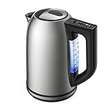 Paris Rhône Wasserkocher-1.7L 1500W mit 6 Temperatureinstellungen, Strix Thermostat, Touch-Steuerung, automatische Abschaltung, Schutz gegen Kochen, Tee, Kaffee