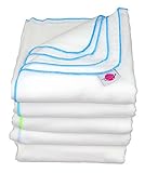 Babymajawelt® Moltontücher Flanell weiß oder bunt 80x80cm - 5er Set Super SOFT ver. Varianten (Junge)