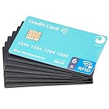 valonic RFID Blocker Karte - DEKRA geprüft - 6 Stück extra dünn, schwarz - RFID NFC Schutz, Schutzkarte