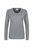 HAKRO Damen Langarm T-Shirt 'Classic' - 178 - grau meliert - Größe: XXL