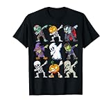 Dabbing Halloween Jungen Skelett Zombie Gruseliger Kürbis Mama T-Shirt