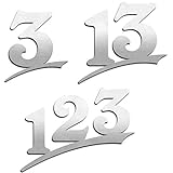 Hausnummer Edelstahl - Hausnummernschild gebürstet - 2-stellig / Höhe 20 cm - Zahlen wählbar 1-9 mit Buchstaben oder 10-99 / Hausnummer & Buchstaben Wunsch Türschild