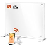 KESSER® Infrarotheizung Energiesparend Infrarot Standgerät & Wandmontage Elektroheizung 350W mit Fernbedienung Thermostat & App-Steuerung Elektrisch Heizpaneel Heizung Konvektor Standfüß