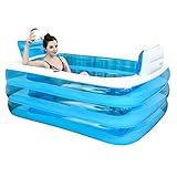 NOYHHAV Aufblasbare Pools Aufblasbare Badewanne Spa Verdickte Erwachsene Badewannes Strandbadewanne Barrel Doppelbadewanne Faltbare Badewanne PVC+ Fußpumpe Schwimmbeck