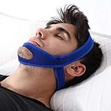 Pamura - STILLE NACHT - Anti-Schnarch-Kinnriemen - Schnarchstopper - Besser Schlafen - Anti Snoring - Gegen Schnarchen - flexibel & komfortabel - blau