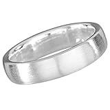 Vinani Ring klassisch schlicht mattiert schmal Unisex Partnerring Sterling Silber 925 Größe 60 (19.1) RCL60