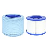 Lucasou 60 % dichterer Filter, hocheffizientes Einschraub-Whirlpool-Filter-Set für aufblasbare, tragbare und kleine Spas (2 Filter + 1 Filterbeutel)