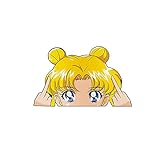 ALTcompluser Anime Autoaufkleber Sailor Moon Car Sticker Auto Fenster Tuning Vinyl Aufkleber(Tsukino 14x9 cm)