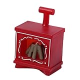 Sharplace Mini-LED Kamin im Maßstab 1:12, Puppenhaus-Kamin, Miniatur Kamin für DIY Szene Puppe, Diorama, Fotografie-Requisite, R