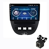 Autoradio DVD Für Peugeot 107 2009-2015 Rückfahrkamera Radio Stereo 10 Zoll Touchscreen Auto Multimedia Android Smart GPS Navigation WiFi Bluetooth 4G SWC