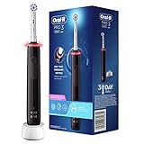 Oral-B PRO 3 3000 Sensitive Clean Elektrische Zahnbürste/Electric Toothbrush, 3 Putzmodi inkl. Sensitiv, visuelle 360° Andruckkontrolle für Zahnpflege, Muttertagsgeschenk / Vatertagsgeschenk, schwarz