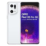 OPPO Find X5 Pro 5G Smartphone, Snapdragon 8 Gen 1, 6,7 Zoll AMOLED WQHD+ 120Hz, 50MP Dual Primärkameras, 4K Ultra Night Video, 12GB + 256GB, 5000mAh 80W Supervooc, IP68 [UK-Version], Ceramic White