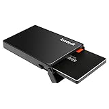 Inateck Festplattengehäuse 2,5 Zoll USB 3.0 für 7/9.5mm SATA SSD und HDD mit USB3.0 Kabel, keinen zusätzlichen Treiber benötigt, Werkzeuglose - Schwarz