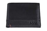 Zippo Herren Nappa Visitenkartenetui Schwarz Geldbörse Schwarz (Schwarz)