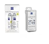 ZEISS Set aus 1x Brillen-Reinigungs-Spray alkoholfrei Doppelpack 2x 120ml und 1x ZEISS AntiBeschlag-Spray mit 15ml I