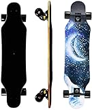 Longboard-Skateboards, 78,9 cm, Mini-Longboard, für Erwachsene, Jugendliche und Kinder Cruiser Longboard (Mond)