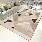 WBDYMX Carpet Waschbare Matte Pflegeleichter Rechteckiger Teppich Schlafzimmer Grau Anti-Rutsch-Teppich Rug Carpet 90X160C