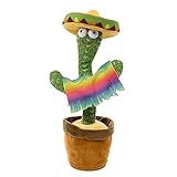 Kaktus Plüschspielzeug, elektronischer Tanzkaktus, Purezonea Singen und Tanzen Kaktus Plüsch Urlaubsdekoration für Kinder, lustige frühe Kindheitserziehung Spielzeug