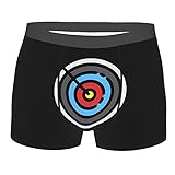 Herren-Unterwäsche, Motiv: Zielscheibe, mit Pfeilen, sexy Boxershorts, lockere Passform, große Boxershorts, Schwarz , L
