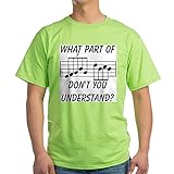 CafePress T-Shirt mit Aufschrift 'What Part Musical Notation', Baumwolle Gr. M, grün