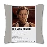 Obi Wan Movie Star Kenobi Actor Ewan McGregor Wars Quote Decorative Pillow Dekokissen Lustiges Kissen 40 x 40 cm, Sofakissen, Kissengeschenk, Geschenk, Wohndekoration (Ohne Kisseneinlage)