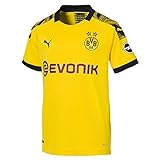 PUMA Jungen BVB Home Shirt Replica Jr Evonik with OPEL Logo Trikot, Cyber Yellow Black, 164