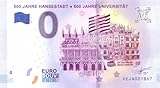 0 Euro Schein Deutschland · Rostock - 800 Jahre Hansestadt - 600 Jahre Universität · Souvenir o Null € Banknote