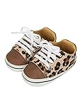 WangsCanis Baby Leopard Canvas Schuhe Herbst Baby Sneakers Kleinkind Sneakers mit Leopardenmuster mit Weicher Sohle rutschfeste Mokassins (Leopard, 0-6 Monate)