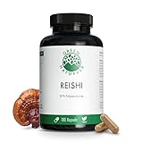 Reishi Extrakt (180 Kapseln á 650mg) - deutsche Herstellung - 100% Vegan & Ohne Zusätze - Vorrat für 3 Monate