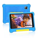 AMIAMO Kinder Tablet 7 Zoll Android 12, Tablet für Kinder, Quad Core 32GB 2500mAh 1024 * 600 HD-Display KIDOZ Vorinstalliert, WiFi, Bluetooth, Doppelkamera Tablet PC, Blau