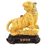 Eolaks Chinesisches Sternzeichen Tiger-Statue - 2022 Neujahrs-Tierfiguren Feng Shui - Innentierdekor für das Innenministerium - Jahr der Tiger-Harzstatuen für Glück und Reichtum