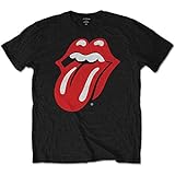 The Rolling Stones Herren Classic Tongue Short Sleeve T-shirt RSTEE03M05, Schwarz-2X-Large