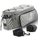 Pullbag Gepäckträgertasche - 35x17x18cm - inkl. Regenschutz & Reflektionsstreifen - großräumig, wasserdicht, platzsparend & einfach zu montieren - die Flexible Fahrradtasche für den Gepäckträger