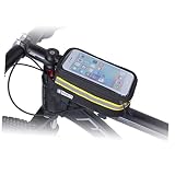BESPORTBLE wasserdichte Fahrradtasche Für Lenker Touchscreen Kompatibel Perfekte Satteltasche Für Mountainbikes Und Gravel Bikes Inklusive Abnehmbarem Schultergurt Gelb Größe L
