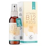 Little Wow® - Daily Vegan Vitamin B12 Spray | Speziell für Kinder I Vegane | Für 195 Tage | B 12 | B12 Vitamin für Kinder | Multivitamin | Vitamine Kinder | 10 µg Tagesbedarf pro Sprühstoß