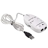 Nrew Gitarrenkabel Audio USB Link Interface Adapter für Guitarra Spieler Geschenk Weiß