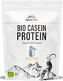 AlpenPower BIO MICELLAR CASEIN-PROTEIN mit BCAAs und Aminosäuren 750 g I 100% reines Casein-Proteinpulver ohne Zusatzstoffe I Hochwertiges Eiweiß Casein-Pulver aus Bio-Alpenmilch