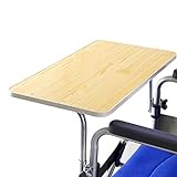 BrightFootBook Rollstuhltablett, Holz-Rollstuhl-Schoßtablett, Rollstuhltisch, abnehmbares Rollstuhl-Schoßtablett, medizinisches tragbares Rollstuhl-Schreibtischzubehör zum Essen, Lesen, Ausruhen