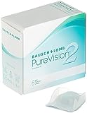 Bausch und Lomb PureVision 2 Monatslinsen, sehr dünne sphärische Kontaktlinsen, weich, 6 Stück BC 8.6 mm / DIA 14 / -3 Dioptrien