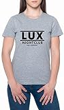 Lucifer Night Club Lux Frauen T-Shirt Grau Rundhals Women Grey Round Neck XXL