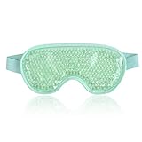 NEWGO®Kühlend Augenmaske Kühlmaske Kühlpads Gel Augenmaske für Die Augen, Migräne, Geschwollene Augen, Trockene Augen und Kopfweh - Grün
