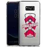 DeinDesign Slim Case extra dünn kompatibel mit Samsung Galaxy S8 Plus Duos Silikon Handyhülle transparent Hülle RB Leipzig Pokal Offizielles Lizenzprodukt