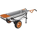 WORX WG050 Aerocart Multifunktions-Schubkarre – 8-in-1 Funktion: Sackkarre mit Vollgummireifen, Gartenkarre, Tragehilfe, Müllbeutelhalter uvm.