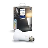 Philips Hue White Ambiance E27 LED Lampe Einzelpack, dimmbar, alle Weißschattierungen, steuerbar via App, kompatibel mit Amazon Alexa (Echo, Echo Dot)