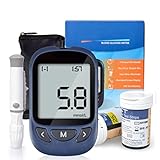 ZHIERPIUS Smart Health Detection Kit, 2022 aktualisiert LCD Home Smart Blutzucker -Teststreifen Diabetes -Testvorrichtung mit 50 kostenlosen Teststreifen anzeigen