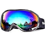 Snowledge Skibrille Damen und Herren Snowboardbrille Doppel-Objektiv OTG UV400 Schutz Anti-Beschlag Winddicht Ski Schutzbrille Helmkompatibel für Skifahren Motorrad Fahrrad Skaten