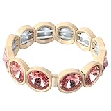KANYEE Crystal Stretch Armband Perlen Armreif Fliesen Freundschaft Armband Schmuck für Frauen Teen Girls. Beige