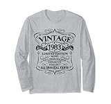 Vintage 1983 Geschenk zum 39. Geburtstag für Männer und Frauen, originelles Design Langarmshirt