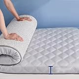 Japanische Futon-Matratze, atmungsaktiv, faltbar, Latexbett, feuchtigkeits- und staubdicht, Bodenmatratze, Einzelbett, 120 x 200 cm, Milchseideng